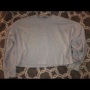 cropped charlotte russe blue long sleeve